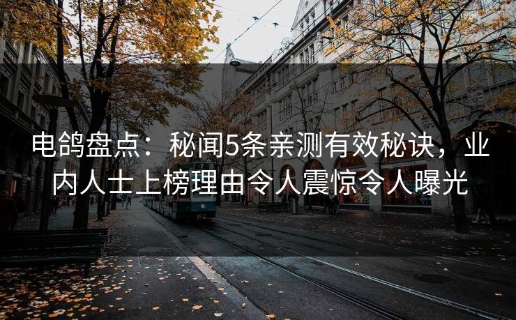 电鸽盘点：秘闻5条亲测有效秘诀，业内人士上榜理由令人震惊令人曝光